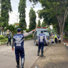 PENGAMANAN LALIN DALAM KEGIATAN VAKSIN BOOSTER DI GEDUNG KESENIAN GEDE MANIK